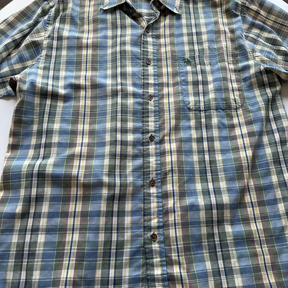 Knights Sportswear Large Green Plaid Button Down - Picture 6 of 6